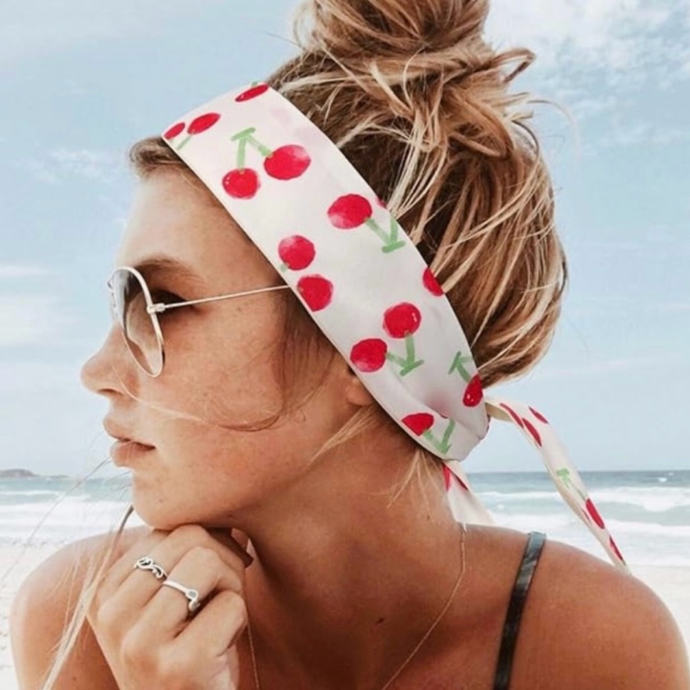 Fruit Ribbon Scarf - Cherry, Watermelon, or Citrus